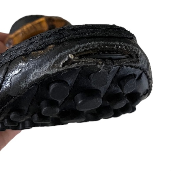 Gucci Black Leather Horsebit Driver Web Loafers Shoes - Picture 7 of 8